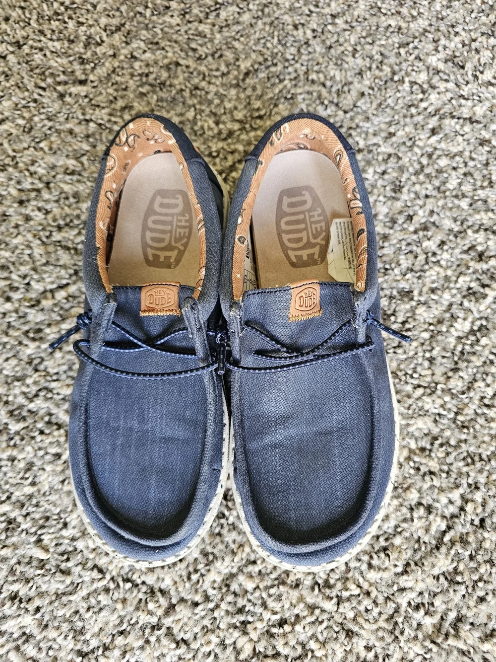 Hey Dude Kids Navy Canvas Slip-On Shoes